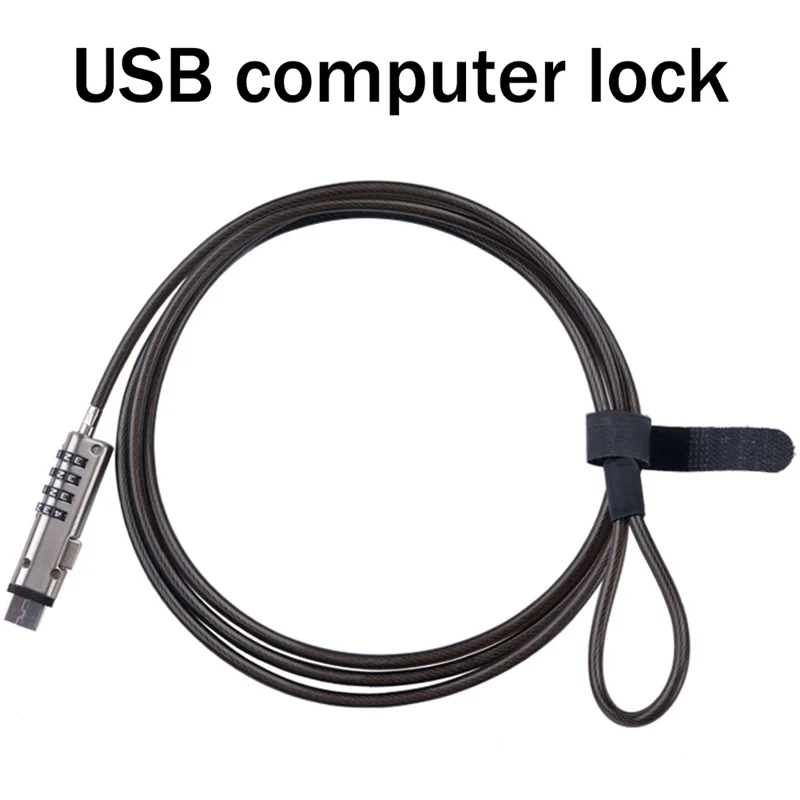 USB P word Lock Computer Lock P word Protection Anti-Theft Lock Universal Laptop Computer P word Lock