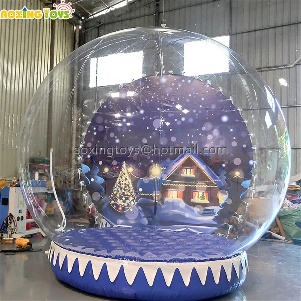 2/3/4M Outdoor Giant Christmas Decorations Inflatable Snow Globe Bounce House Photo Booth For Festival Party Events