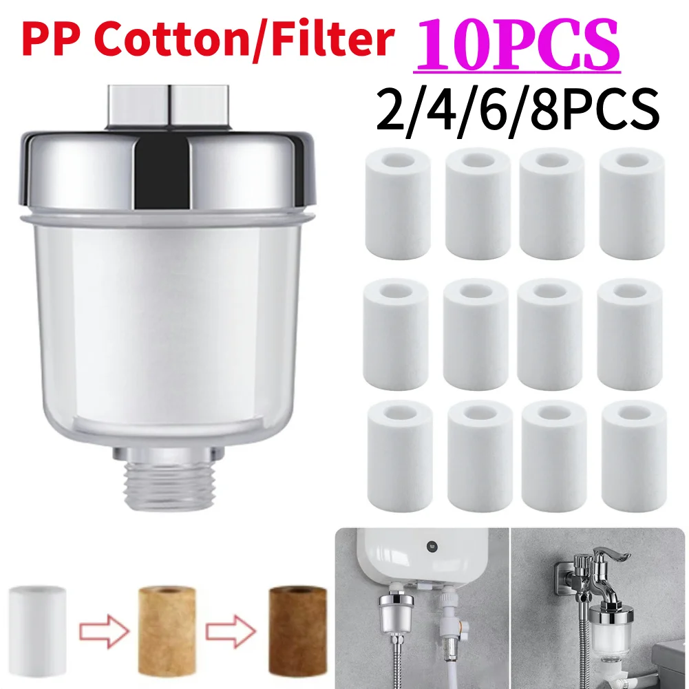 1-10Pcs Universal Faucet Filter Water Outlet Purifier Kits Filter PP Cotton High Density For Kitchen Bathroom Shower Supplies