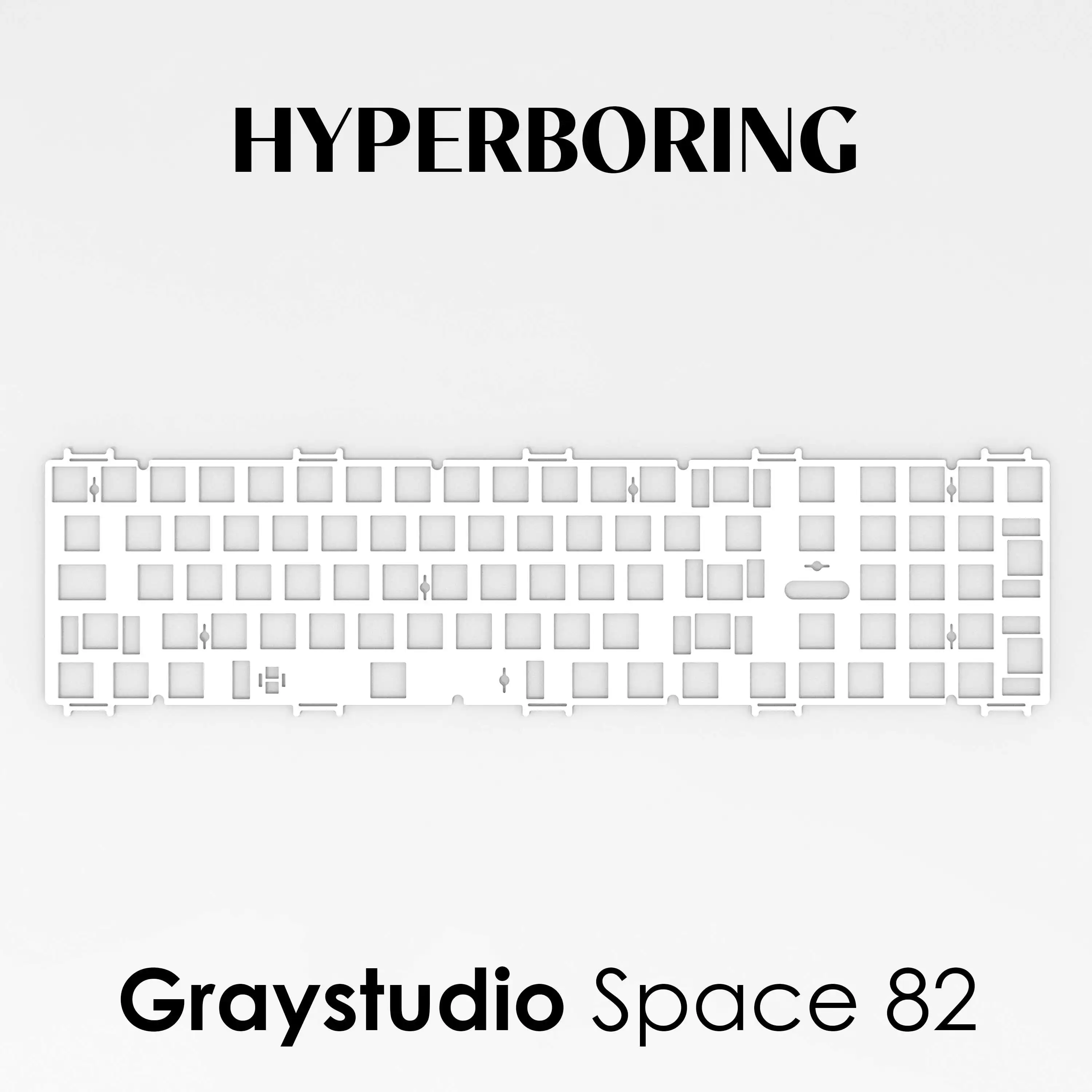 لوحة مفاتيح graysudio Space 82 ، PP ، PC ، FR4 ، مثبتة على اللوحة و PC ، طعنة