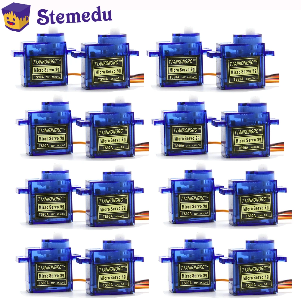 2/10/20/100PCS SG90 Mini Micro Servo 9g TS90A TS90 Dla RC 250 450 Samolot Helikopter Samochodowy Modele Pojazdów Robot DIY Części Projektów