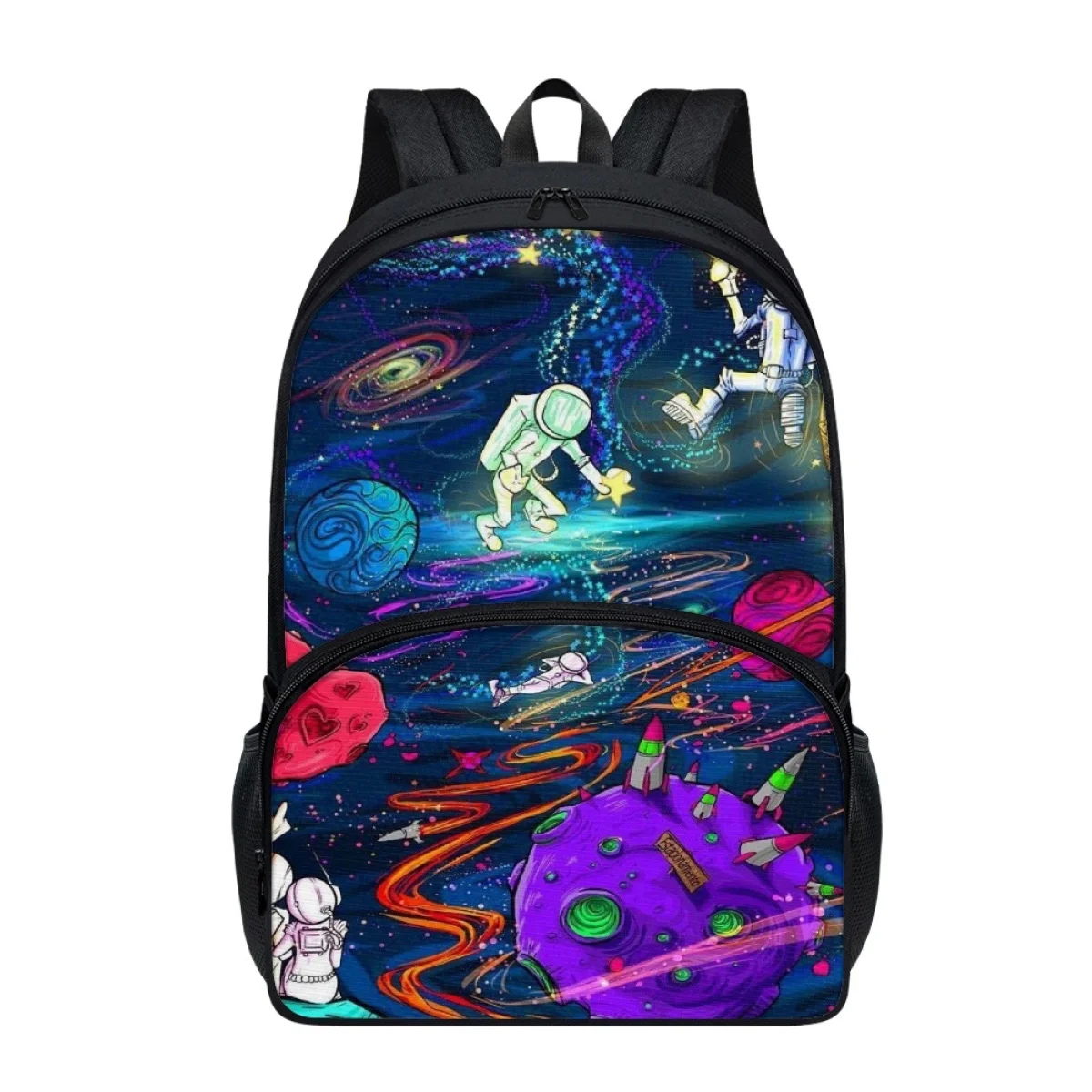 FORUDESIGNS Astronaut Cosmos Design zaino elegante leggero con cerniera Bookbags zaini per studenti borsa da viaggio all'aperto