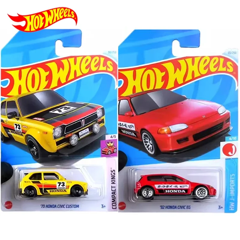 2024 Hot Wheels Car 73 Honda Civic Custom EG Toys for Boys 1/64 Diecast Alloy Model Vehicle Collection Brinquedos Birthday Gift