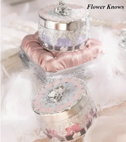 Flower Knows Swan 발레 시리즈 매트 세팅 루즈 파우더, 메이크업 마무리, 오일 컨트롤, 로즈 향 핑크 퍼플 루즈 파우더 Best5