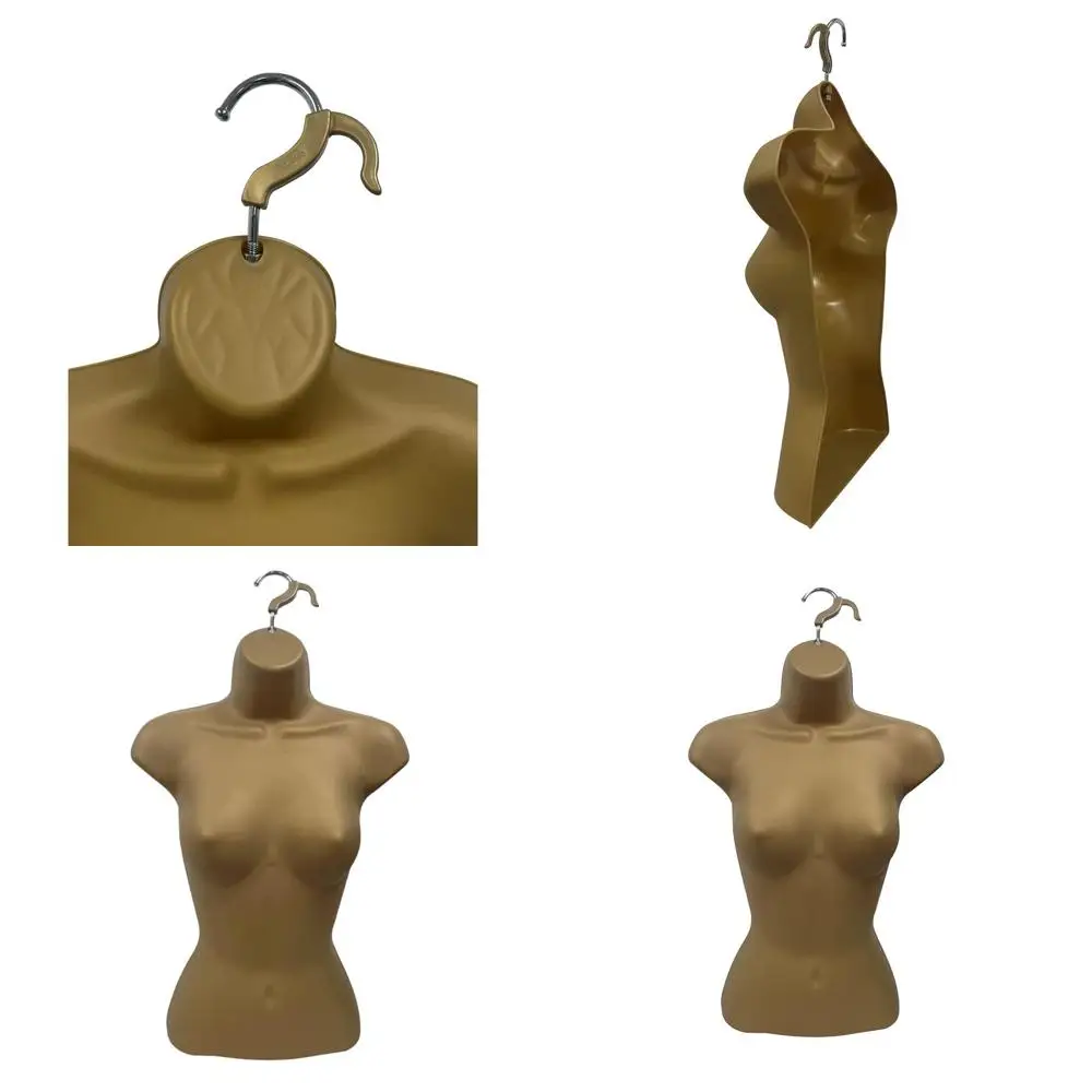 

Bronze Stackable Hollow Back Mannequin with Hanging Hooks for T-Shirt Display, Countertop, Crate Shows, Photos, and Design - Set