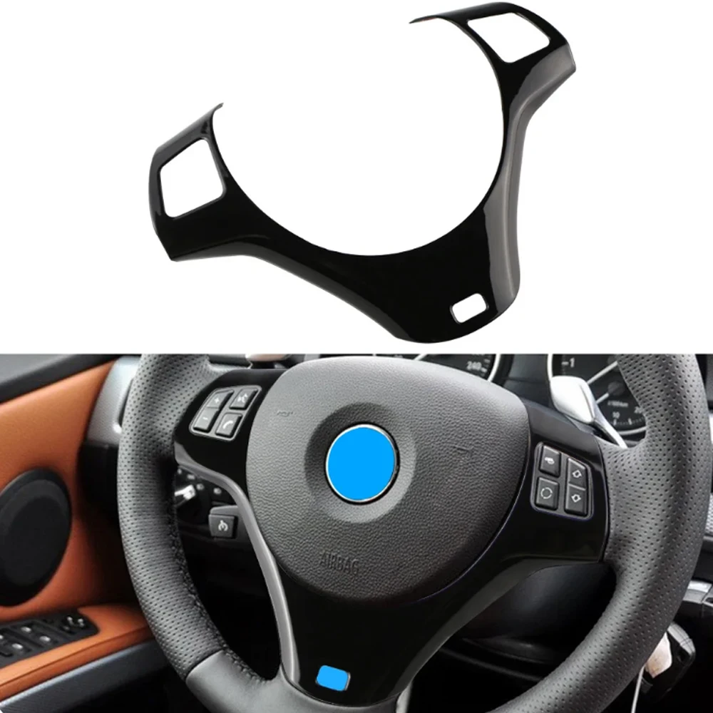 1 Stück/Set ABS Auto-Lenkrad-Verkleidung Dekorative Abdeckung Zierleiste Aufkleber für BMW 1er 3er Serie E87 E90 E92 E93 2005-2011 2012