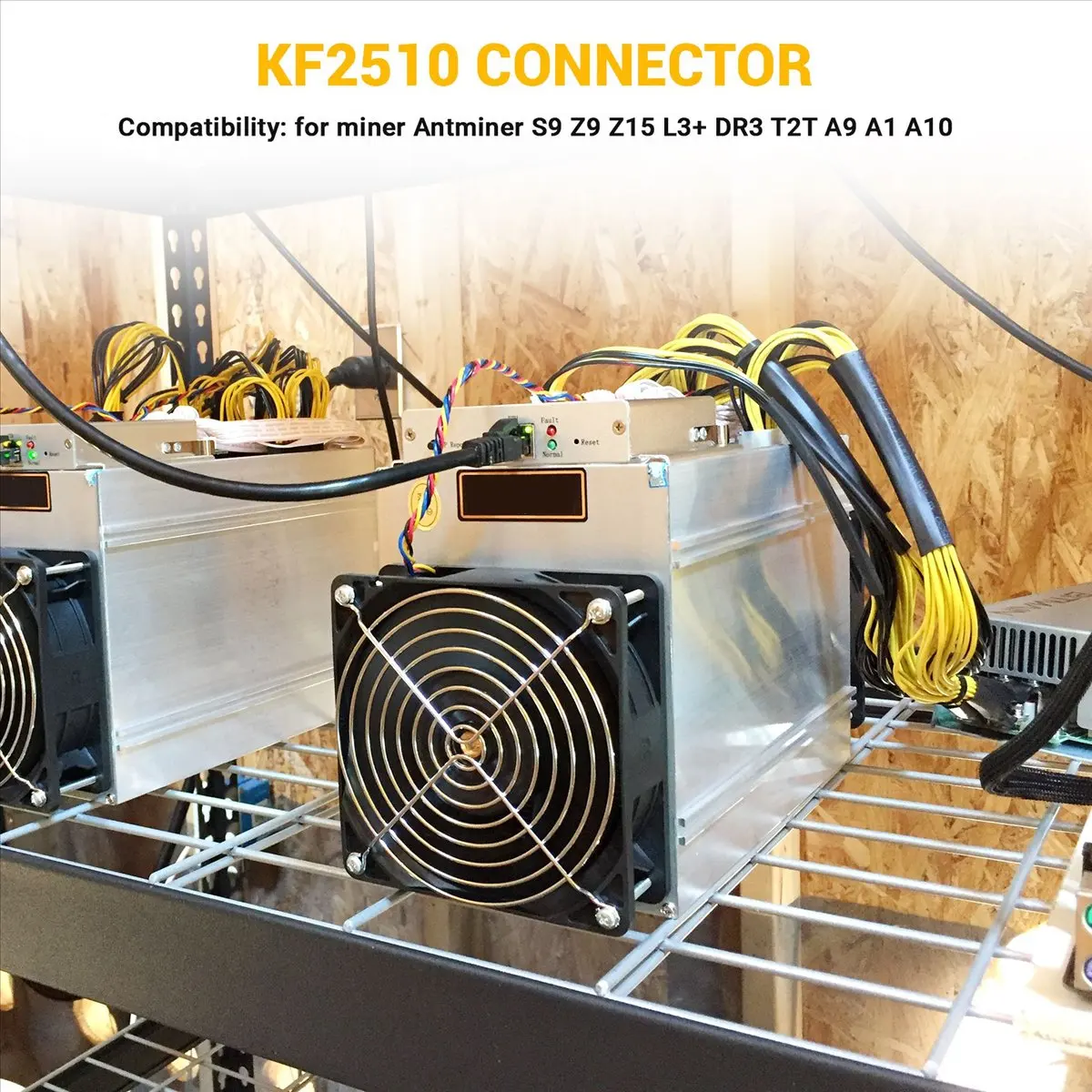 A49T 50Pcs KF2510 Connector 2.54MM Male Pin Header 4Pin Fan Connector for ASIC Miner S9 Z9 Z15 L3+ DR3 T2T A9 A1 A10