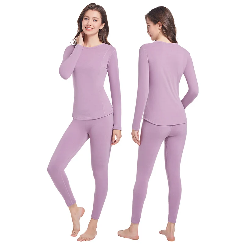 2-Piece Women's Set For Autumn And Winter Warmth Solid Color Multi-Color Fashion Comfort Sweat Absorption Casual Daily Wear