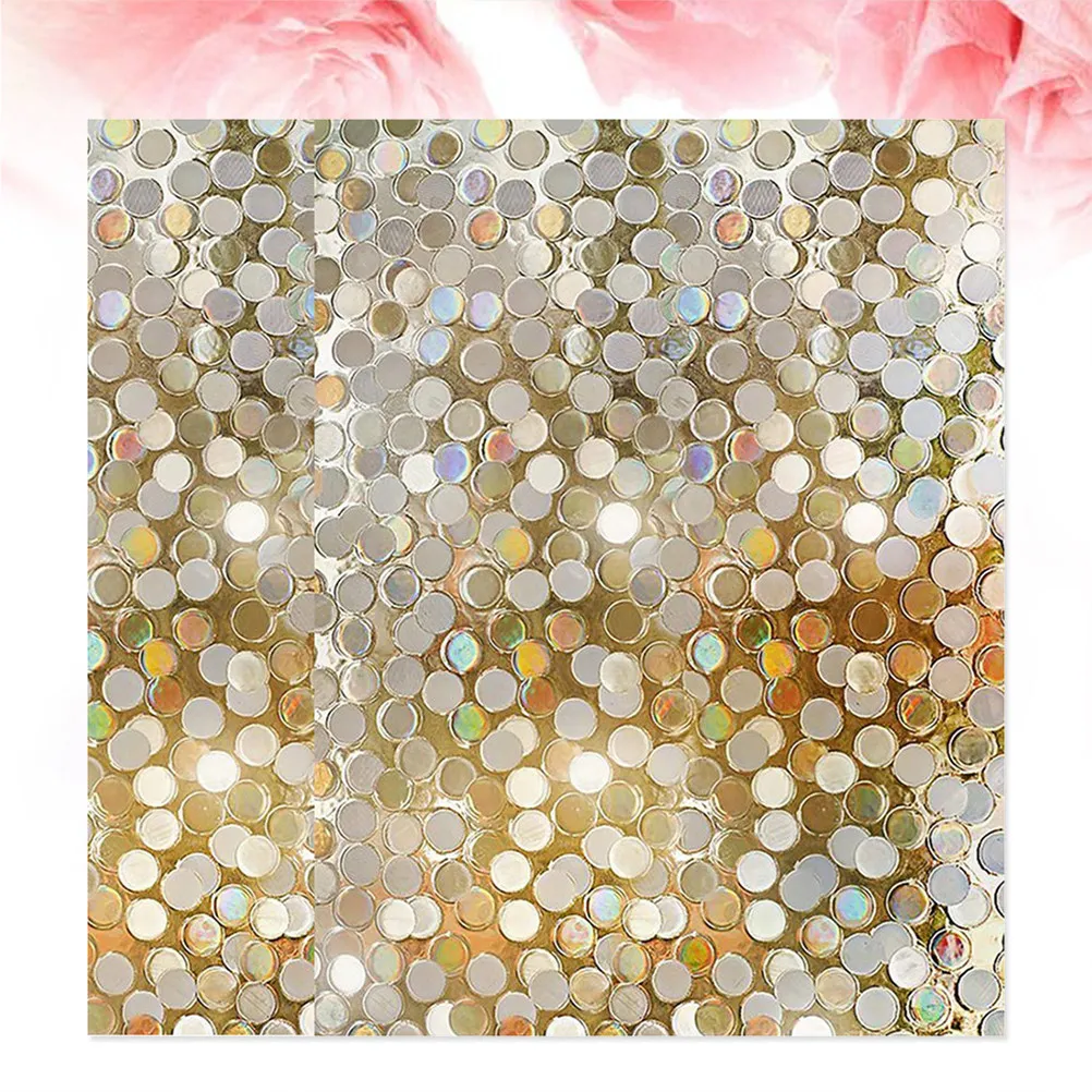 Glitter Dot Sequins Glass Window Film 45x100cm Static Sticker Decorative Film Privacy Protection Home Window Decals