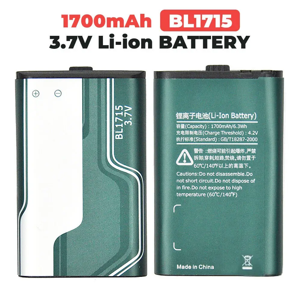 Paquete de batería de iones de litio, 3,7 v, 1700mAh, BL1715, para HYT/Hytera TC-320, TC320, TC320U, nuevo, 2 uds.