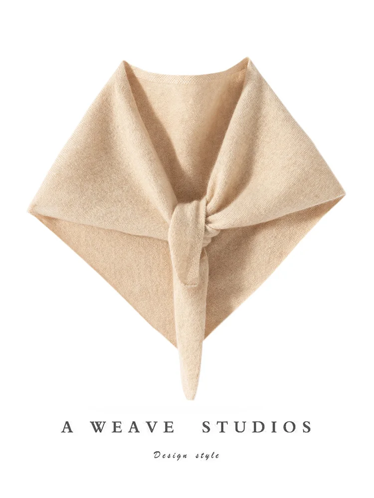 ADDONEE, bufanda Triangular para mujer, 100% de punto de Cachemira, bufanda de estilo Simple para primavera y otoño, bufanda de Cachemira suave y cómoda de alta calidad