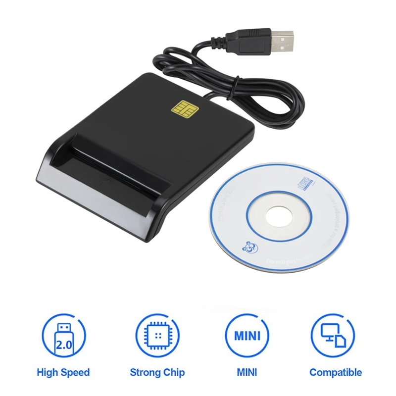 Tabllyuge Usb Sim Smart Kaartlezer Voor Bankkaart Ic/Id Emv Sd Tf Mmc Kaartlezers USB-CCID Iso 7816 Voor Windows 7 8 10 Linux