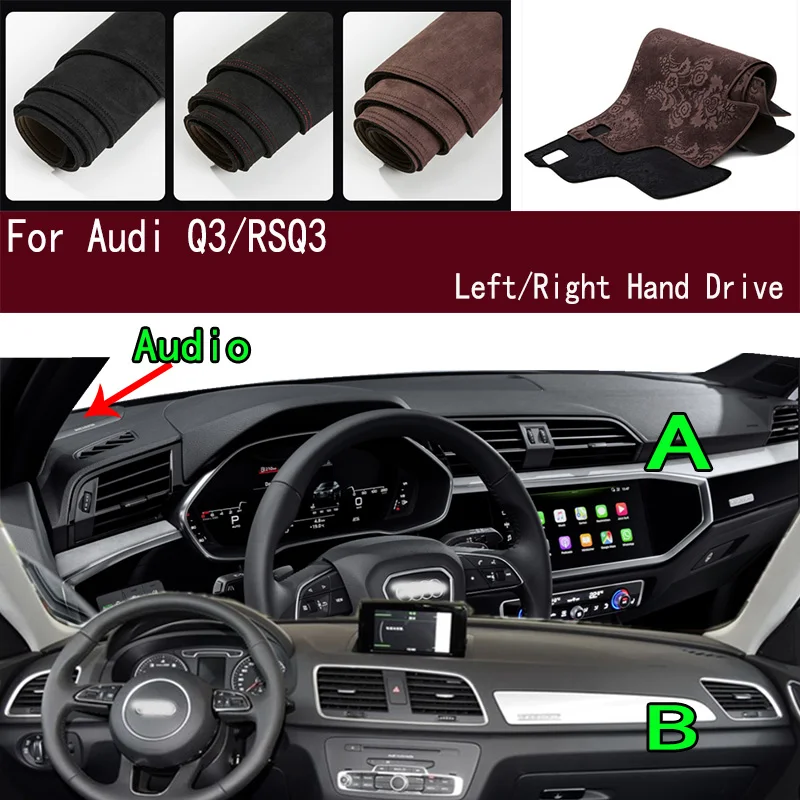 

For Audi RS Q3 F3N F3B G2N G2B 8UB 8UG Dashmat Dashboard Cover Instrument Panel Sunscreen Pad Ornaments