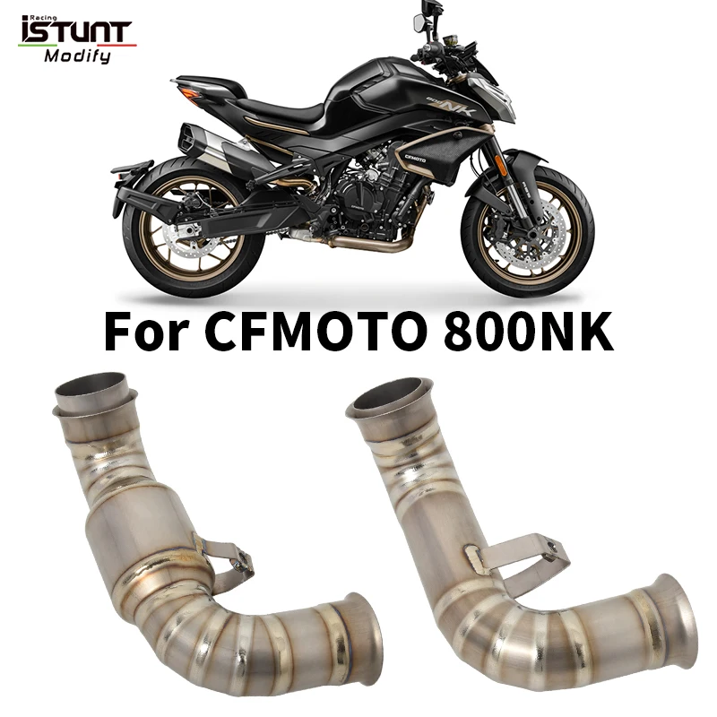 

Slip On For CFMOTO 800NK NK 800 Titanium Alloy Motorcycle Exhaust Escape Moto System Middle Link Pipe Connect Original Muffler