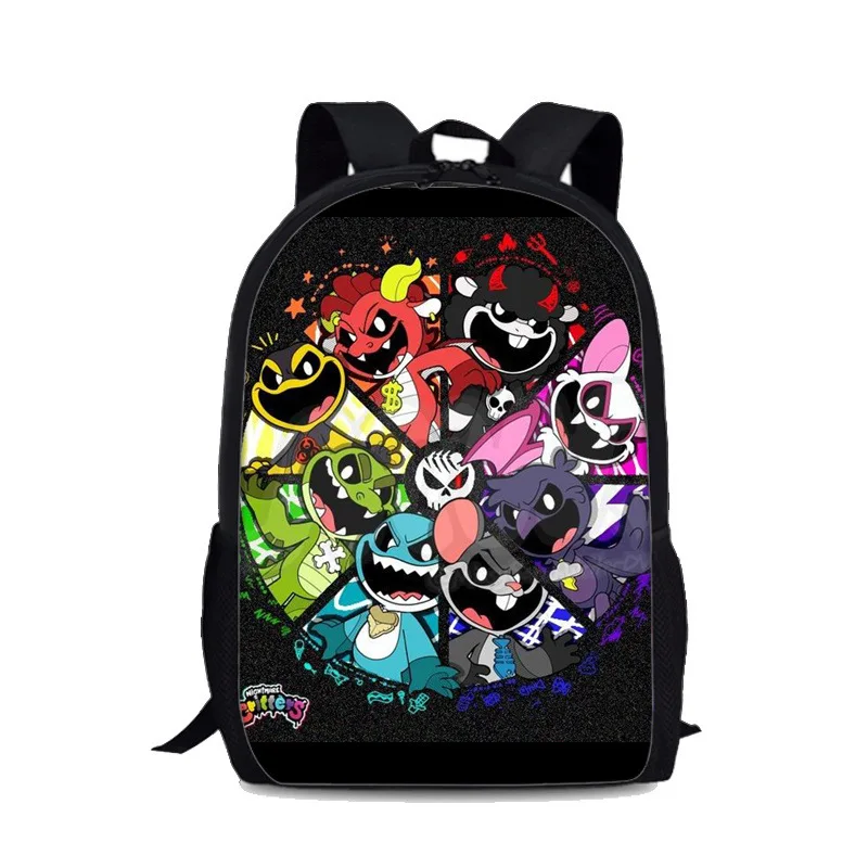 Nightmare Critters Backpack Nightmare Monster Scchool Bags Pencial Bag  Nightmare Lamb Book Bag Pen Case For Student Backpack