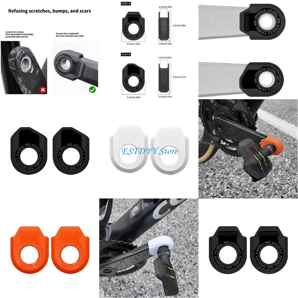 

G6DE 1Pair Bicycles Crank Boot Arm Sleeve Cover Protector Crankset Protective Cover