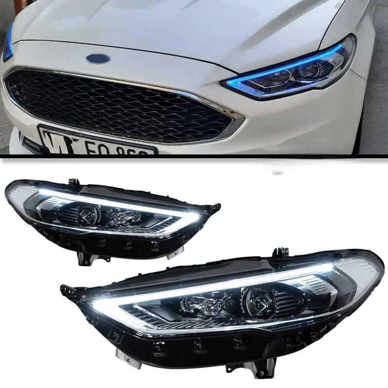 Suitable for 17-21 Ford Mondeo Headlight Assembly New Mondeo LED Lens Modified Light Flowing Turn Signal