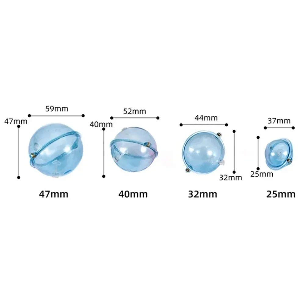 5 Pieces/Set Transparent ABS Plastic Fishing Floats Hollow Bead Bubble Surface Floats for Outdoor Casting Fishing Accessories