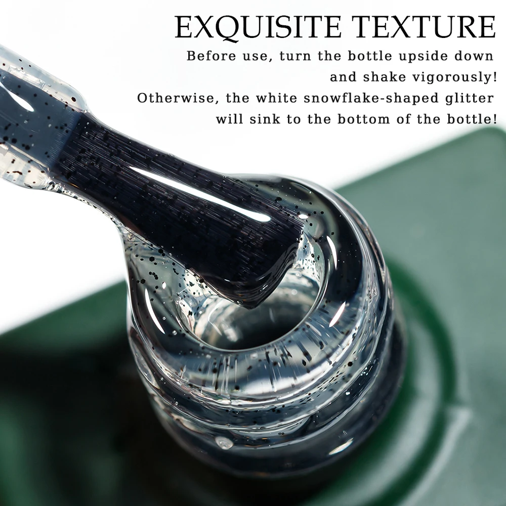 Vendeeni 15ml Sand Candy Top Coat Smalto per unghie gel Macchie nere UV Soak Off Gel Vernice Lucido opaco Granulato Gel di zucchero Top Coat