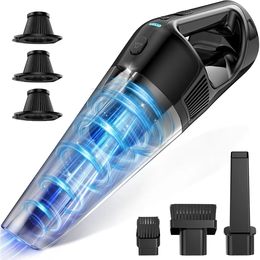 

Handheld Vacuum Cordless Portable - 16000Pa Strong Suction Powerful Vacuum Cleaner with 800mL Dust Cup and LED Light - Home Dail