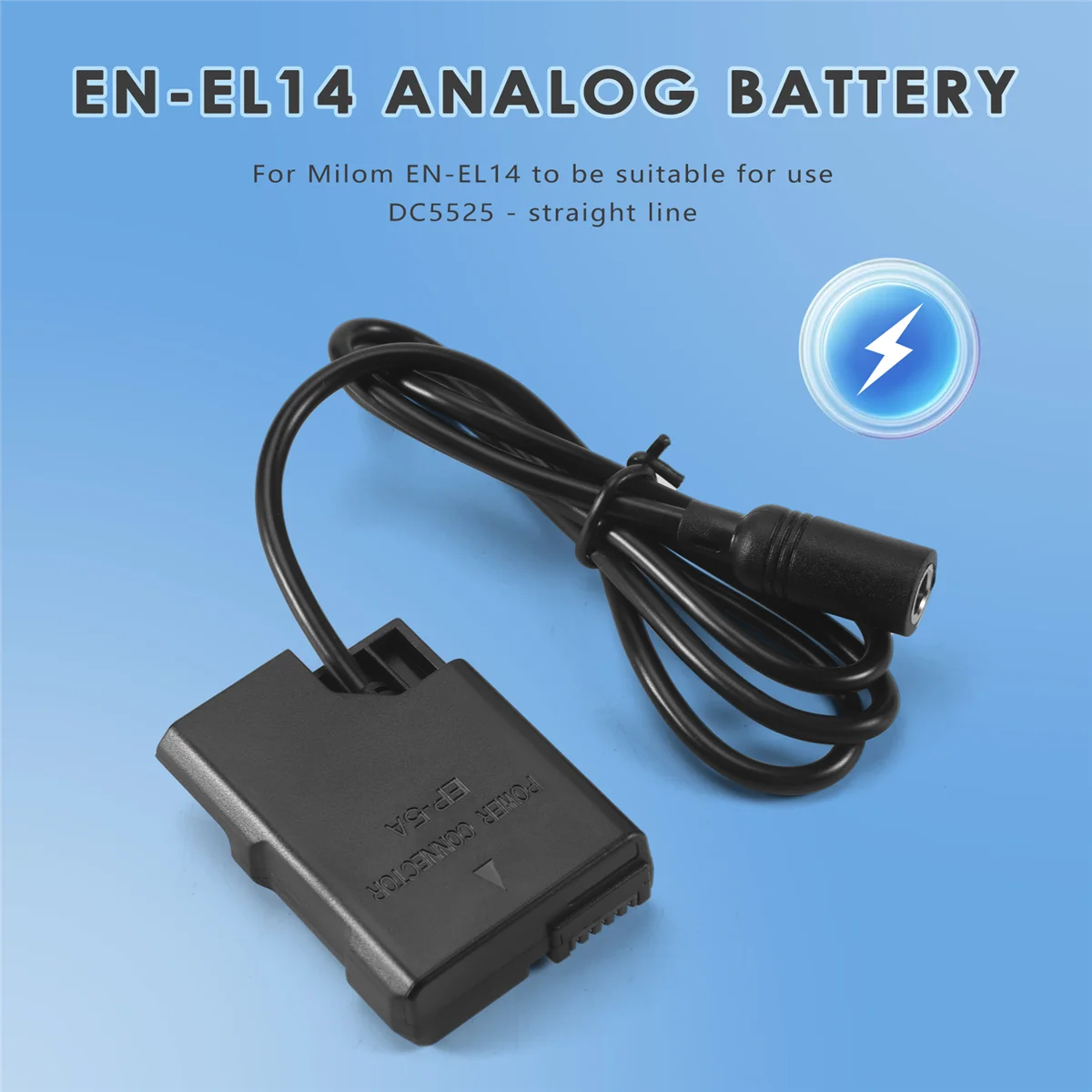 Full Decoded Dc Coupler En-El14 Dummy Battery Supply For P7800 P7700 P7100 D5600 D5500 D5300 D5200 D5100 D3400 D3300