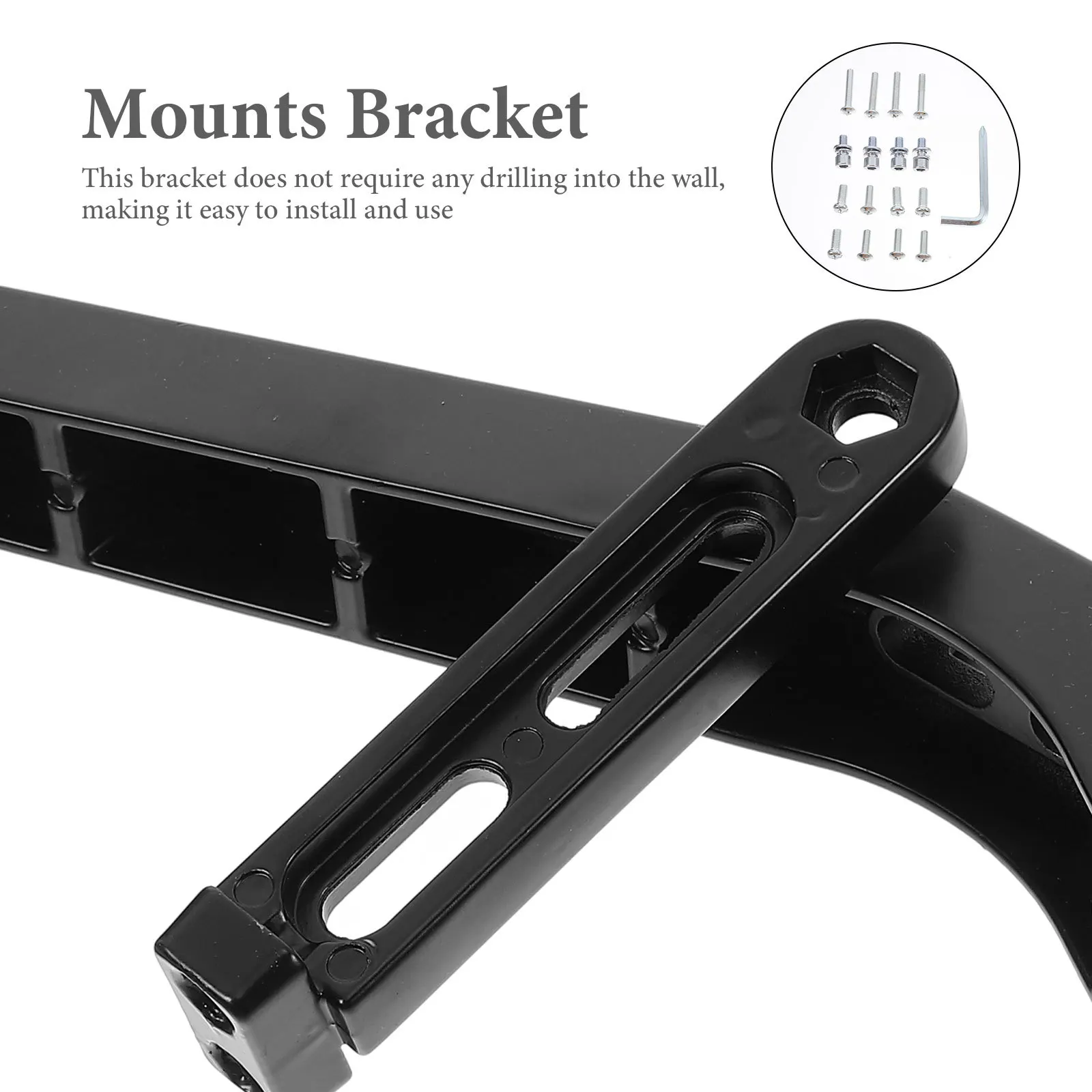 

2Pcs Mount Stand No Hole Easy Setup Adjustable Holder Bracket for Table Cabinet Shelf Space Saving Mounts Bracket