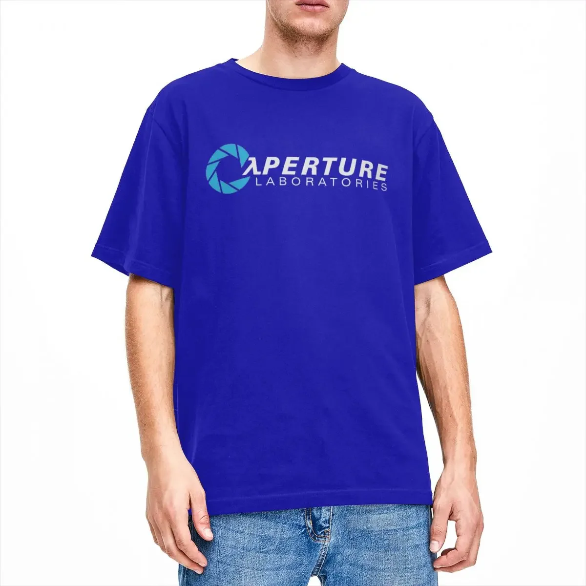 Summer Harajuku Tee Shirt Oversize Tops Half Life T-Shirt Men's Portal Aperture Science Laboratories Streetwear Cotton summer