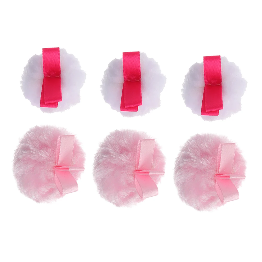 

6pcs Small Pure Cotton Women Powder Applicator Tools Supple Makeup Sponges Daily Use