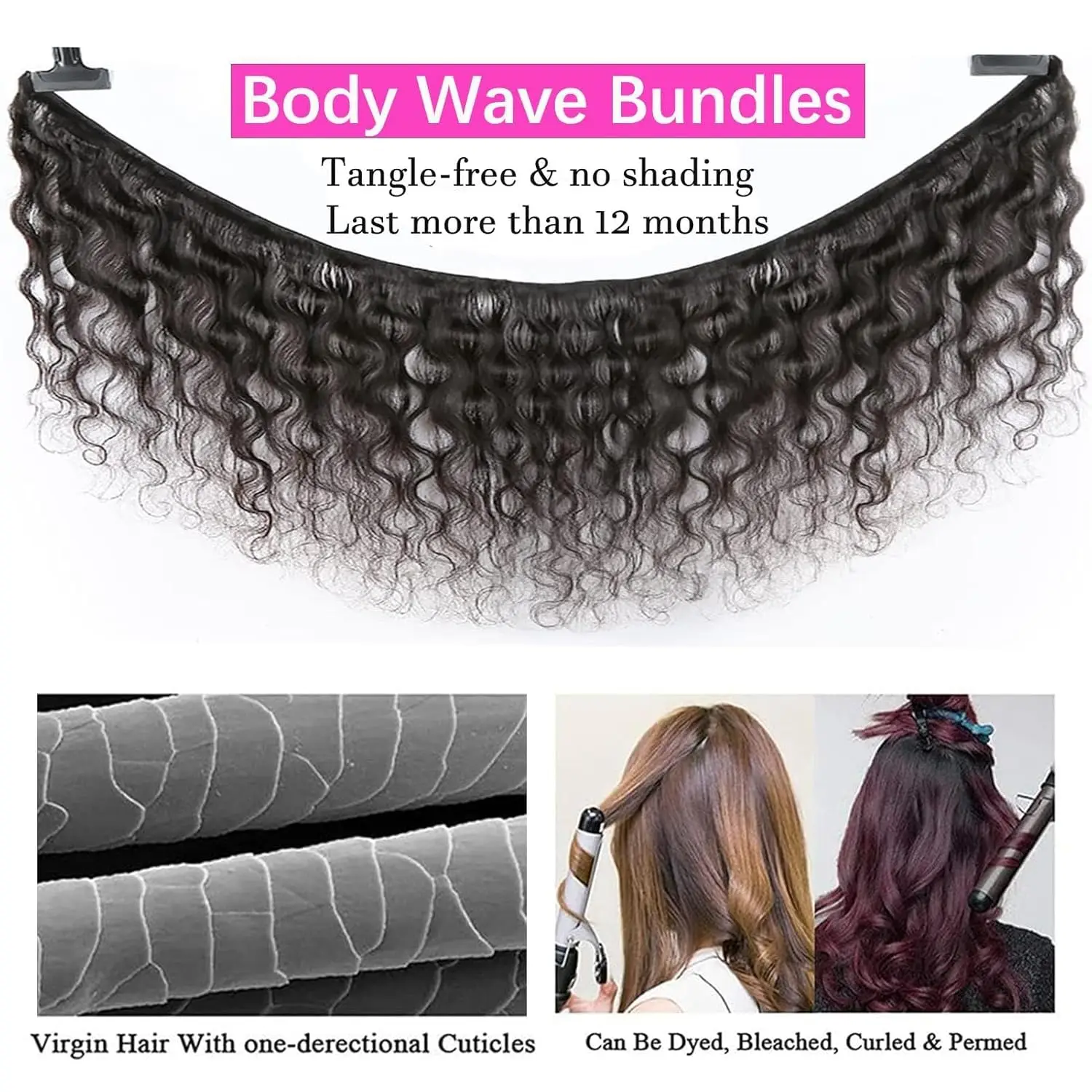 Human Hair Bundles Body Wave 2/3/4 Bundles （16 18 20 22) 10A Grade 100% Unprocessed Brazilian Virgin Human Hair