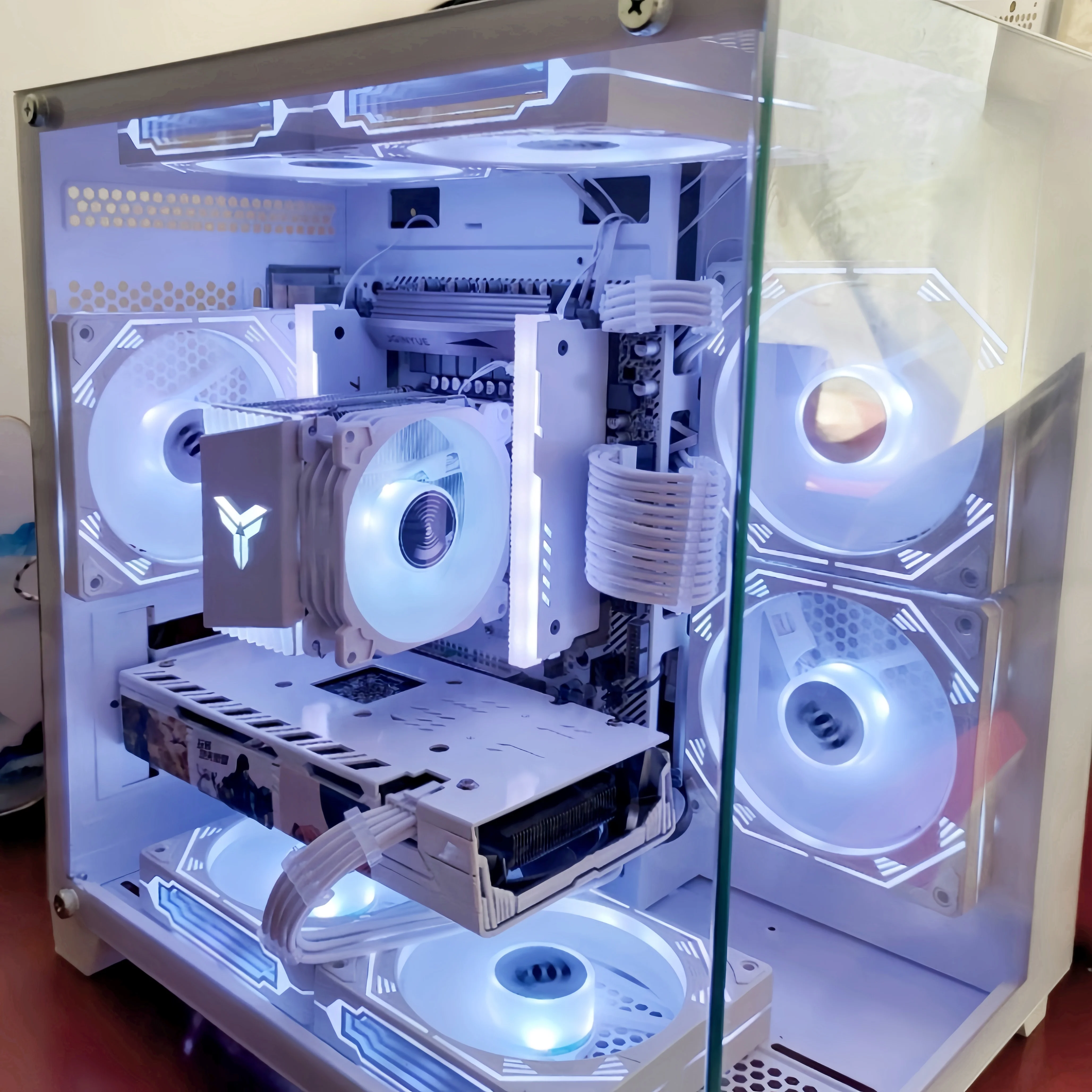 CX FUTRUE Aluminum Desktop Memory Module Heat Dissipation Vest, ARGB Light Effect, Desktop Memory Heat Dissipation Vest.White.