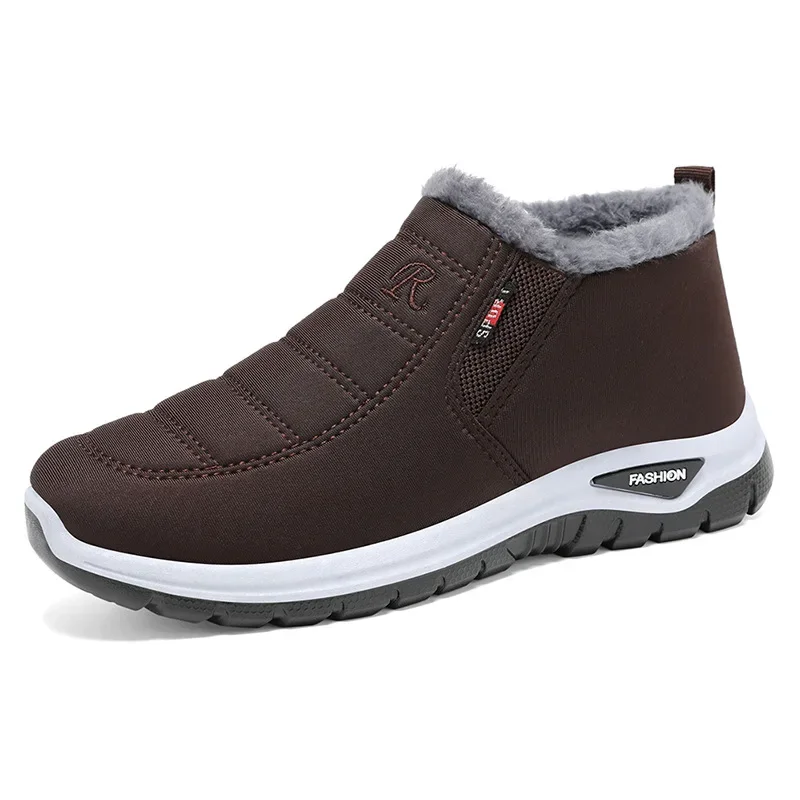 Baumwoll schuhe Herren Winter neue Schneeschuhe Herren dicke Outdoor-Kurz stiefel mit zusätzlichem Fleece wind dicht, rutsch fest und warme Schuhe