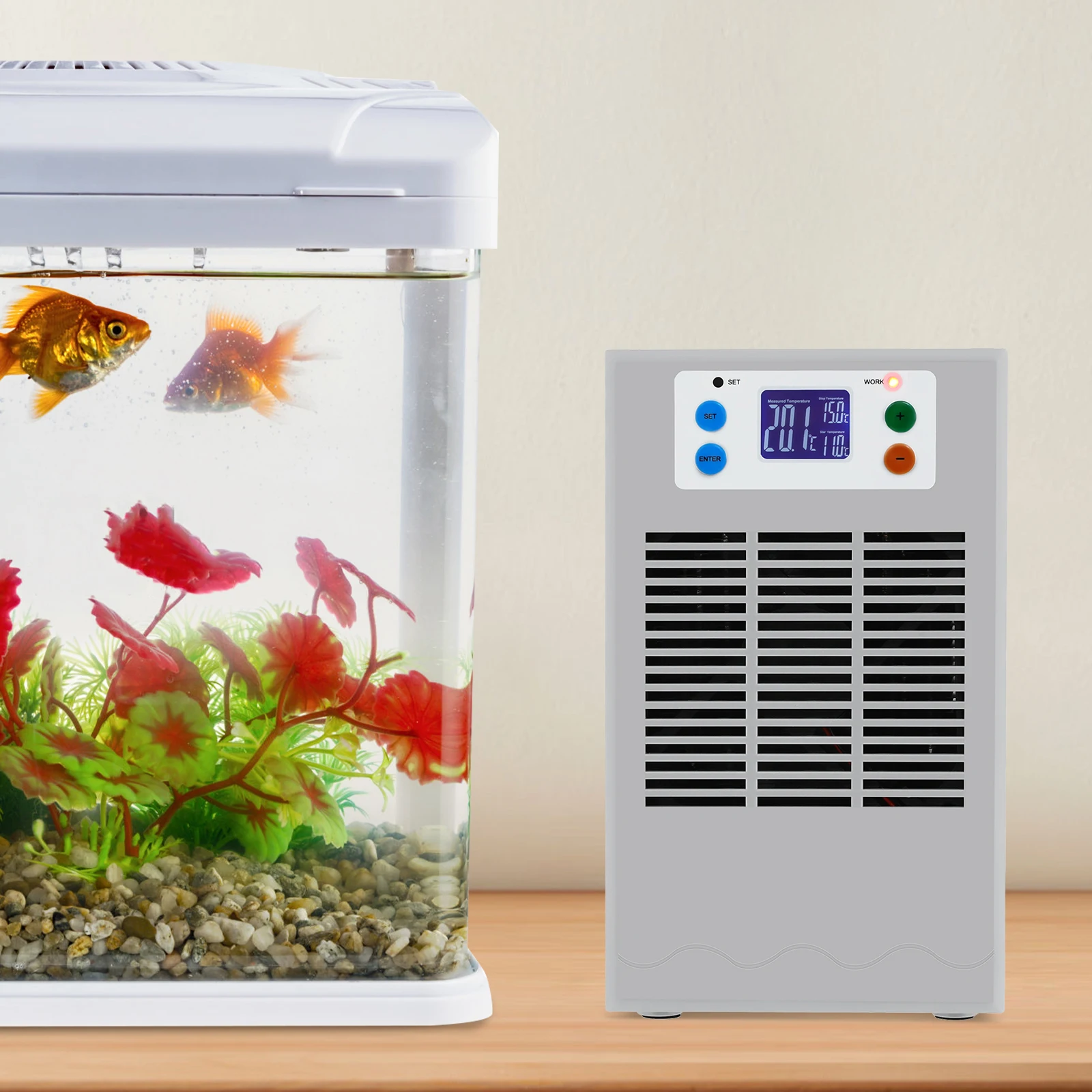 

30L 12V Fish Tank Cooling Heating Machine,Aquatic Organisms Fish Tank,used in Seawater and Freshwater Aquaponic Systems