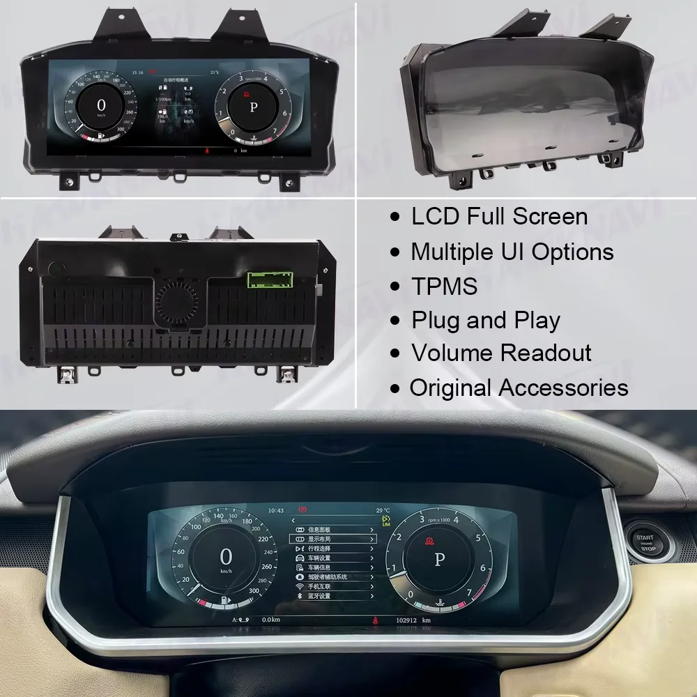 

Car LCD Dashboard Display For Land Rover Range Rover Vogue Sport Digital Cluster Virtual Cockpit SpeedMeter Autoradio Instrument