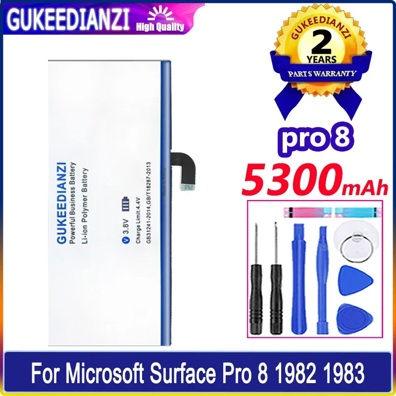 

Аккумулятор GUKEEDIANZI pro 8 (96BTA016H 96BTA015H) 5300mAh для Microsoft Surface Pro8 1982 1983 Series Tablet Batteria