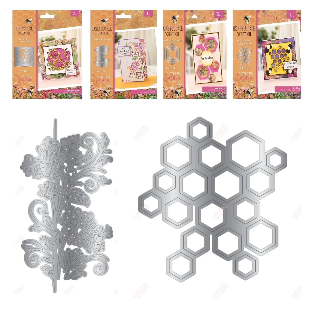 

Sweet Entwining Wild Flower Honeycomb Metal Cutting Dies Decoration Scrapbook DIY Paper Card Album Mould Craft Greeting Cards