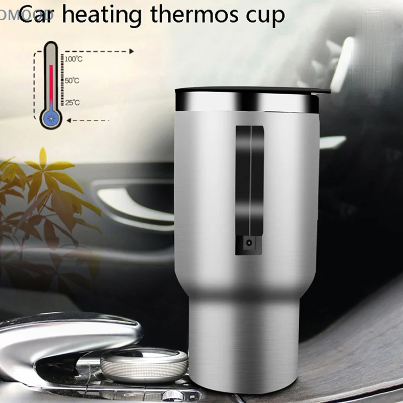 12V 450ml Stainless Steel Vehicle Heating Cup Electric Heating Car Kettle Coffee Heated Mug USB Heating Car Coffee Mug