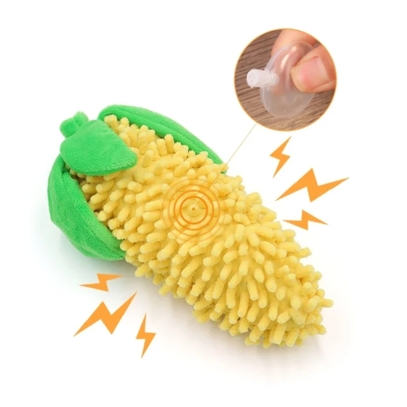 Dogs Realistic Vegetable Squeaky Toy for Aggressive Chewer Plush Teether Toy for Training Cleaning Interactively Toy