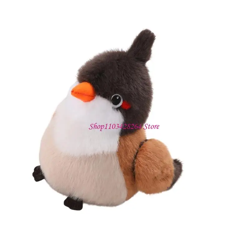 

Realistic Mini Furry Bird Plush Toy Portable Shoulder Pet For Children Play