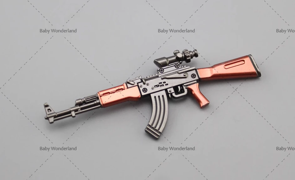 In Stock 1/12 Ratio AKM Automatic Rifle Soldier Weapon Model Scene Embellishment Dummy Fitting For A 6-Inch Action Figure Body