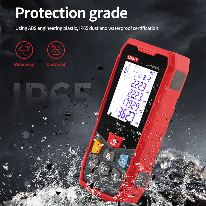 UNI-T สีเขียวเลเซอร์ 70 M 100 M Rangefinder ความแม่นยําสูงเลเซอร์ดิจิตอลเทปวัด LM70GA LM100GA IP65