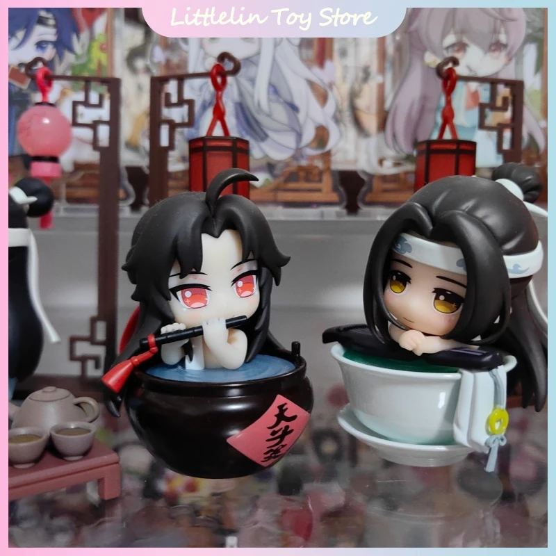 

Официальный Mo Dao Zu Shi Jade Cup Flowing Light Series Wei Wuxian & Lan Wangji Q Version Фигурки Неукротимый Модель Декор Игрушки Подарок