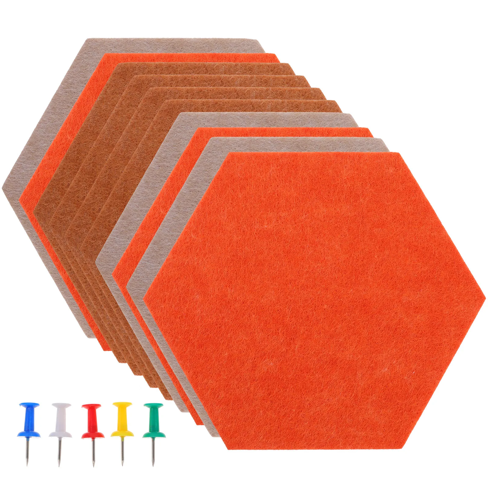 

10Pcs Hexagon Felt Boards Adhesive Pin Board Bulletin Wall Decor Memo Picture Display Home Office Hexagon Felt Board