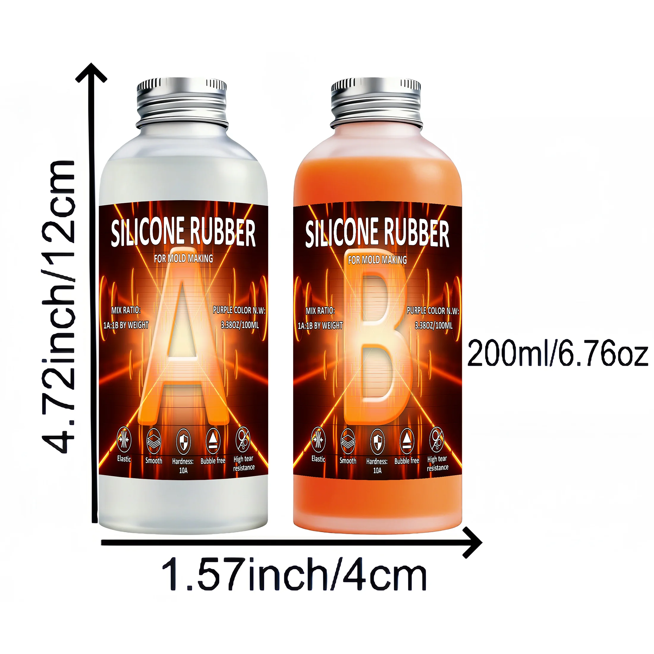 Liquid Silicone Rubber - High-Performance Making Kit, Fast Curing, Non-Toxic & Heat - Ideal for Casting Resin, Soap, Wax, Craft