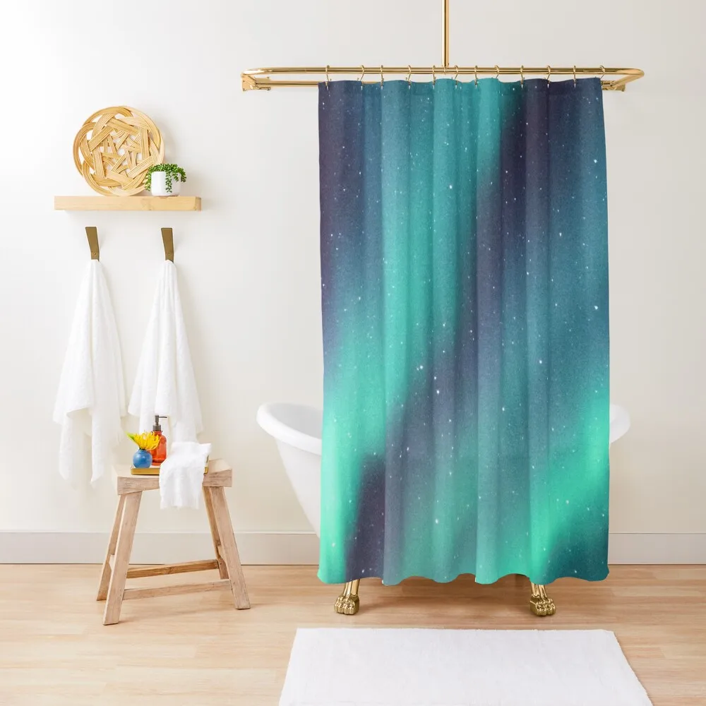 

Aurora Borealis Shower Curtain Waterproof Shower And Anti-Mold Washable Waterproof Fabric Shower Curtain