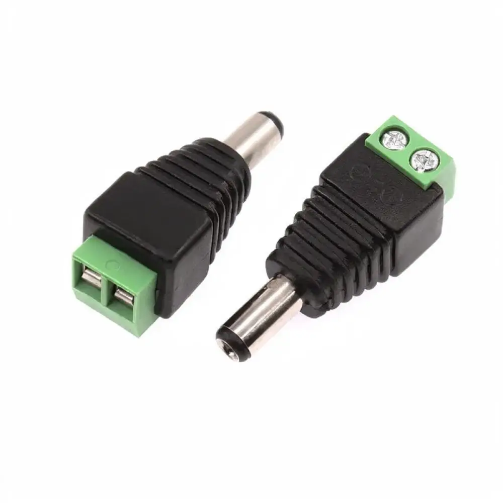 Solderless Terminal Block DC Connector 5.5x2.1mm Plug Adapter For HXS CCTV Security Camera LED Strip Power Connection