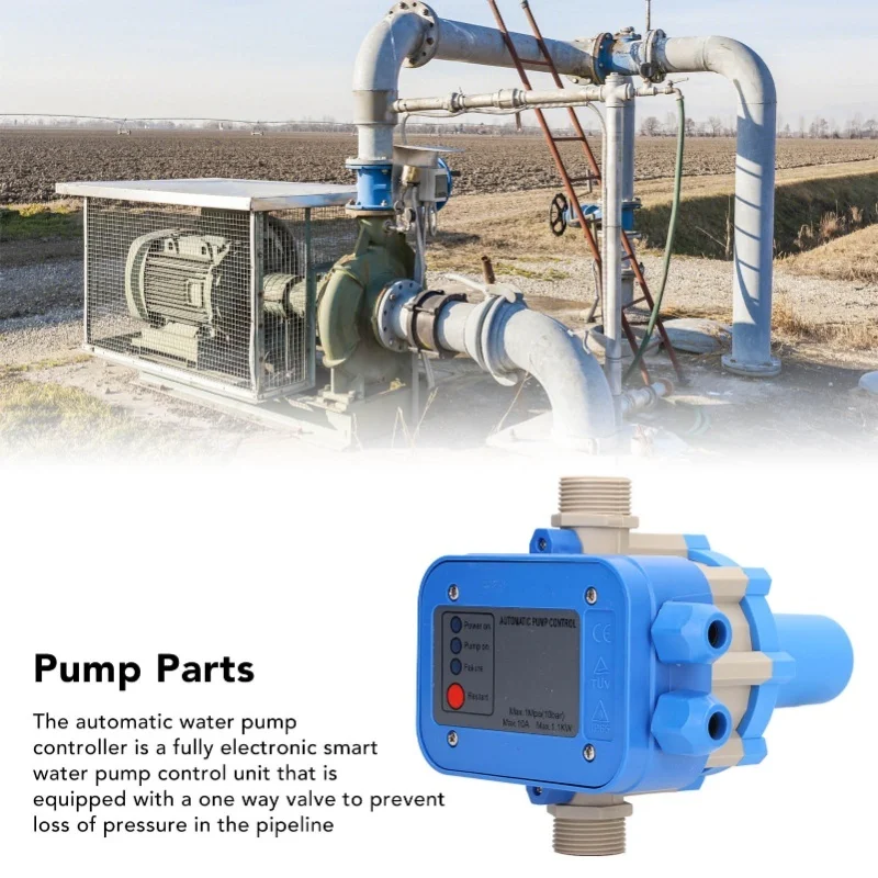 워터 펌프 압력 제어 스위치 1.5bar-3.0bar 방수 조절 가능 컨트롤러 블루 그레이 110V-120V 0.75kw 220V-240V 1.1kw