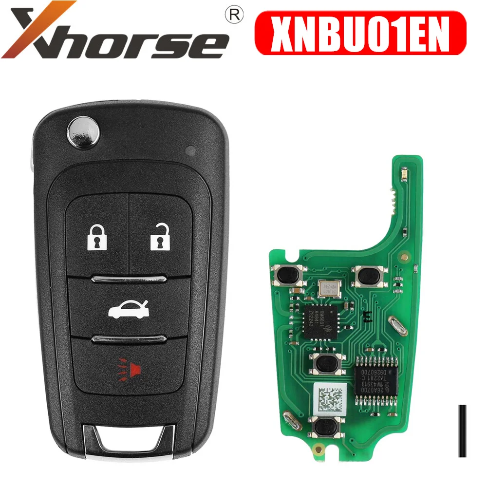 

Xhorse XNBU01EN Wireless Remote Key for Buick Flip 4 Buttons English Version