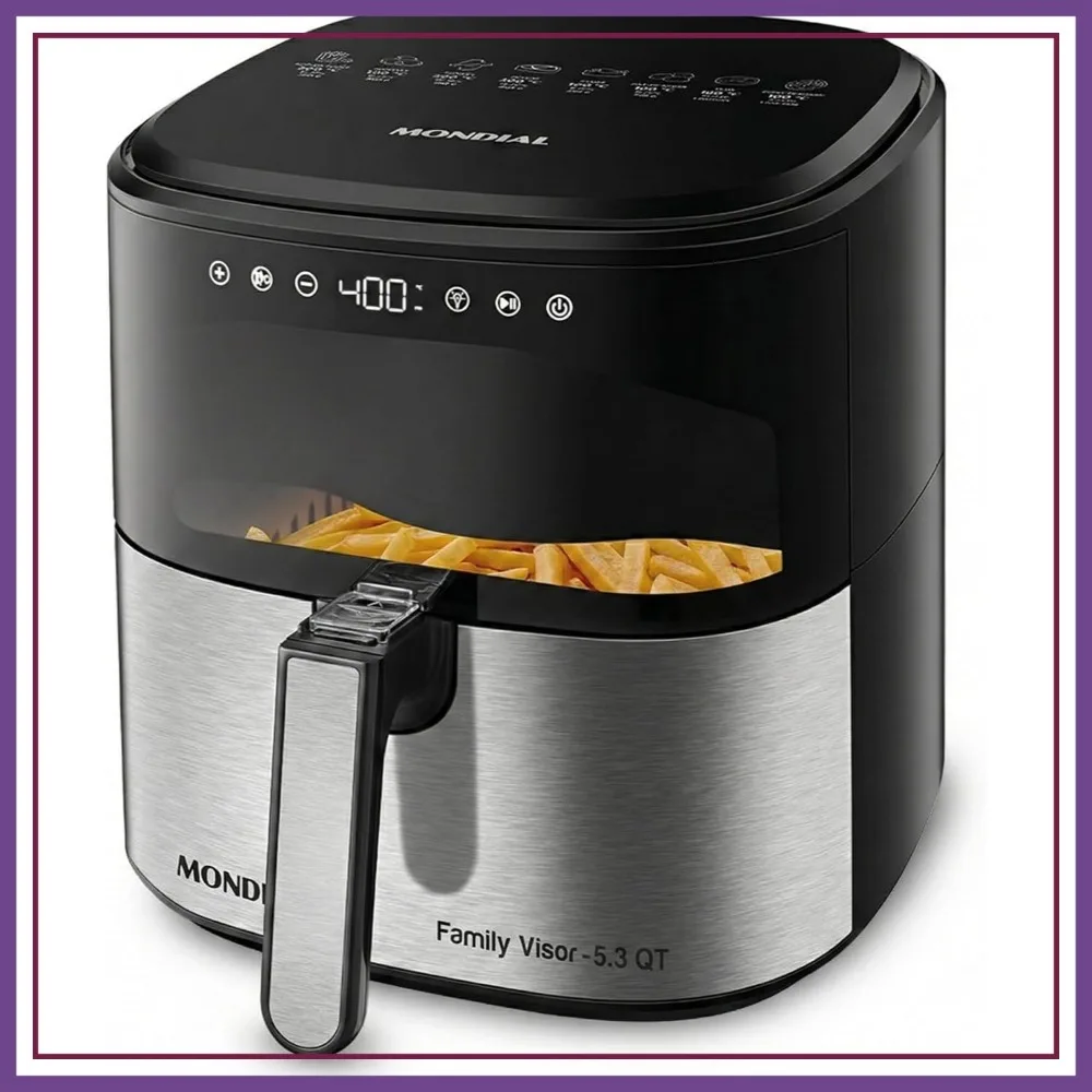 

Air Fryer Digital 5.3QT Capacity High Power Stainless Steel Finish