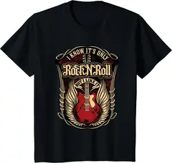 I Know It's Only Rock and Roll T-Shirt Print Tops Women Summer Fashion Casual Tops Clothing Tee Graphic Ropa Mujer