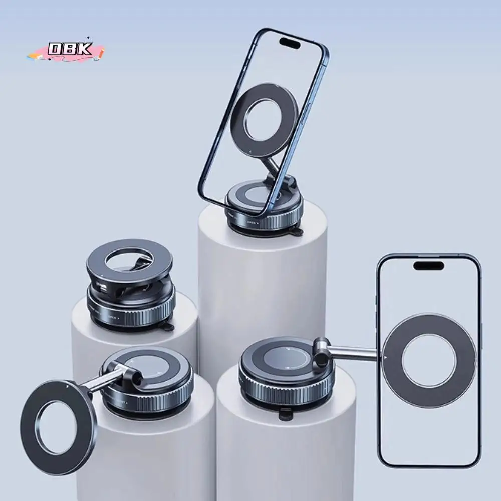 Phone Mount Magnetic Car Phone Holder Folding 360° Rotating Cell Phone Bracket Universal Portable Travel Phone Stand Desktop